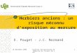 16 décembre 2005Institut Universitaire de Médecine du Travail de Lyon 1 Herbiers anciens : un risque méconnu dexposition au mercure E. Pouget - J.C. Normand