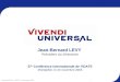 Intervention JBL – IDATE – 24 novembre 2005 1 Jean-Bernard LEVY Président du Directoire 27 e Conférence internationale de lIDATE Montpellier, le 24 novembre