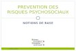 V1 février 2011 NOTIONS DE BASE PREVENTION DES RISQUES PSYCHOSOCIAUX