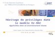 Héritage de privilèges dans le modèle Or-BAC Application dans un environnement réseau Frédéric Cuppens, Nora Cuppens-Boulahia et Alexandre Miège SSTIC