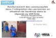 Renforcement des communautés dans lintégration des personnes en situation de handicap dans la réponse au VIH/Sida Gallican Mugabonake Coordinateur des