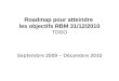 Roadmap pour atteindre les objectifs RBM 31/12/2010 TOGO Septembre 2009 – Décembre 2010