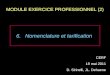 MODULE EXERCICE PROFESSIONNEL (2) CERF 19 mai 2011 D. Sirinelli, JL. Dehaene 6.Nomenclature et tarification