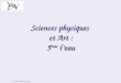 Sciences physiques et Art : 5 ème leau Groupe collège Versailles