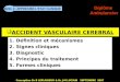 : APPRECIER LETAT CLINIQUE Conception Dr B LEPLAIDEUR & Dr J-M LUCIANI SEPTEMBRE 2007 MOD. 2 Diplôme Ambulancier TITRE DE CHAPITRE ACCIDENT VASCULAIRE
