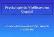 Psychologie du Vieillissement Cognitif Aix-Marseille Université & CNRS, Marseille P. LEMAIRE
