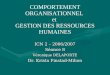 COMPORTEMENT ORGANISATIONNEL et GESTION DES RESSOURCES HUMAINES ICN 2 – 2006/2007 Séance 8 Véronique DELAPORTE Dr. Krista Finstad-Milion