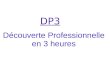 Découverte Professionnelle en 3 heures DP 3. Option facultative de 3 h par semaine supplémentaires dans l ' emploi du temps de 3 ème