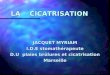 LA CICATRISATION JACQUET MYRIAM I.D.E stomathérapeute D.U plaies brûlures et cicatrisation Marseille