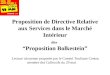 207 Proposition de Directive Relative aux Services dans le Marché Intérieur dite Proposition Bolkestein Lecture citoyenne proposée par le Comité Toulouse