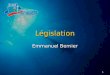 1 Législation Emmanuel Bernier. 2 Plan du cours Le rôle de l'État et des organismes Le rôle de l'État et des organismes Notion de responsabilité Notion