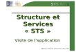 Diffusion Nationale TOULOUSE -Mars 2006 Structure et Services « STS » Visite de lapplication