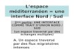 2 ème partie: UNE INTERFACE COMME TRAIT DUNION NORD / SUD (un espace traversé par des échanges multiples) Lespace méditerranéen = une interface Nord