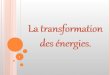 1. Sommaire : Introduction I)Transformation des énergies ELECTRIQUES II)Transformation des énergies MECANIQUES III)Transformation des énergies THERMIQUES