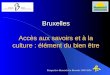 Bruxelles Accès aux savoirs et à la culture : élément du bien être Prospective Research for Brussels 2005-2006