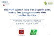 1 Identification des recoupements entre les programmes des collectivités Première réunion collective Amiens – 6 juin 2007