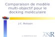 Comparaison de modèle multi- objectif pour le docking moléculaire J-C. Boisson J-C. BOISSON Réunion Dock