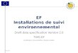 09/03/2014 EF Installations de suivi environnemental Draft data specification Version 2.0 TWG EF Facilitators: Franz Daffner, Sylvain Grellet