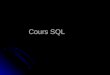 Cours SQL. Base de données exemple pour le cours (1/2) Client (noClient, nom, prénom, ddn, rue, CP, ville) Produit (noProduit, libellé, prixUnitaire,