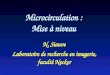 Microcirculation : Mise à niveau N. Siauve Laboratoire de recherche en imagerie, faculté Necker