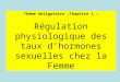 Thème obligatoire,Chapitre 1 : Régulation physiologique des taux dhormones sexuelles chez la Femme