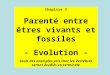 Chapitre 3 Parenté entre êtres vivants et fossiles - Evolution - Seuls des exemples pris chez les Vertébrés seront étudiés en terminale