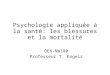 Psychologie appliquée à la santé: les blessures et la mortalité OE6-NW180 Professeur T. Engels