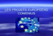 LES PROJETS EUROPEENS COMENIUS. OBJECTIFS Développer la coopération entre élèves et enseignants de pays européens Développer la coopération entre élèves