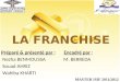 LA FRANCHISE Préparé & présenté par : Encadré par : Nezha BENMOUSSA M. BERREDA Souad AHRIZ Wahiba KHARTI MASTER ISIF 2011/2012