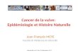 Cancer de la vulve: Epidémiologie et Histoire Naturelle Jean François MEYE Faculté de Médecine de Libreville Brazzaville du 12 au 16 Décembre 2011