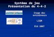 1 Système de jeu Présentation du 4-4-2 Stage des entraîneurs LSQM Été 2007