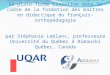 Étude de cas sur vidéo intégrés à la plate-forme Claroline dans le cadre de la formation des maîtres en didactique du français-orthopédagogie par Stéphanie