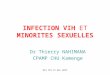 DIU VIH 15 Nov 2013 INFECTION VIH ET MINORITES SEXUELLES Dr Thierry NAHIMANA CPAMP CHU Kamenge