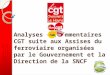 Analyses et commentaires CGT suite aux Assises du ferroviaire organisées par le Gouvernement et la Direction de la SNCF