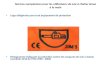 Normes européennes pour les utilisateurs de scie à chaîne tenue à la main Logo obligatoire pour tout équipement de protection Pictogramme indiquant la