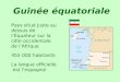 Guinée équatoriale Pays situé juste au dessus de lÉquateur sur la côte occidentale de lAfrique 455 000 habitants La langue officielle est lespagnol