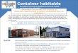 CONTAINERS SOLUTIONS vous propose ses Bâtiments, appartements et studios aménagés à base de containers Des solutions innovantes et modulaires au service