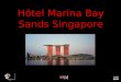 Hôtel Marina Bay Sands Singapore Marina Bay Sands : le complexe de loisirs de Singapour Centre-commercial, casino, hôtel et un jardin suspendu :