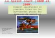Le Sprint court (100M et 200M) Comment appréhender en première intention les différentes phases des épreuves de sprint en athlétisme Philippe GEFFROUAIS