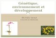 Michèle Venet Université de Sherbrooke Génétique, environnement et développement