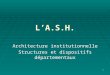 1 LA.S.H. Architecture institutionnelle Structures et dispositifs départementaux