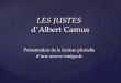 LES JUSTES dAlbert Camus Présentation de la lecture plurielle dune œuvre intégrale