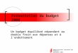 Administration cantonale des finances Septembre 2007 Présentation du budget 2008 Un budget équilibré répondant au double frein aux dépenses et à lendettement