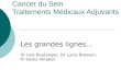 Cancer du Sein Traitements Médicaux Adjuvants Les grandes lignes… Dr Loïc Boulanger, Dr Lucie Bresson, Pr Denis Vinatier