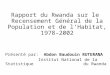 Rapport du Rwanda sur le Recensement Général de la Population et de lHabitat, 1978-2002 Présenté par: Abdon Baudouin RUTERANA Institut National de la Statistique