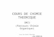 Cours de chimie théorique. N.Komiha COURS DE CHIMIE THEORIQUE SMC5 (Parcours Chimie Organique) N.KOMIHA