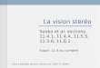La vision stéréo Sonka et al: sections 11.4.1, 11.4.4, 11.5.5, 11.5.6, 11.6.1 Suppl: 11.4 au complet vision numérique, dernière révision nov. 2008– P