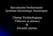 Baccalauréat Professionnel Systèmes Electronique Numériques Champ Technologique Télécom et réseaux & Sécurité alarme