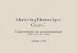 Marketing Electronique Cours 3 Comportements des consommateurs et efficacité des sites Février 2003