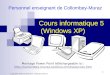1 Cours informatique 5 (Windows XP) Montage Power Point téléchargeable ici :  Copyright Roland Crettenand